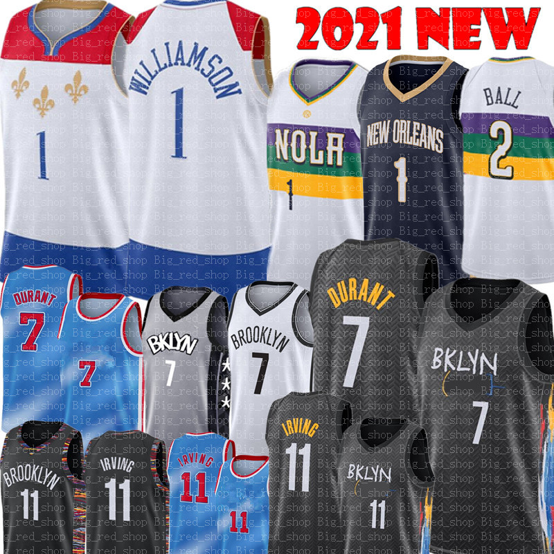 

2021 Kevin 7 Durant Jersey Kyrie 11 New Irving Zion 1 Williamson Jersey Basketball Lonzo 2 Ball Jersey stitched Cheap sales -XXL