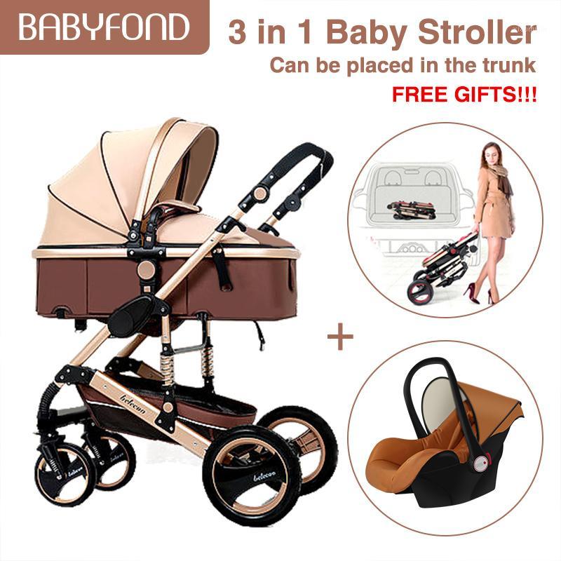 

Babyfond High-view Baby Trolley Can Sit On Folding Two-way Four-wheeled Absorber1