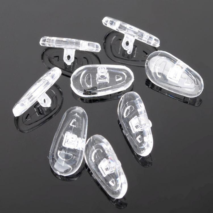 

Cheap 500pcs General size healthy Silicone symmetrical Nose Pads glasses anti-slip screw nose pad glasses accessories factory wholesale