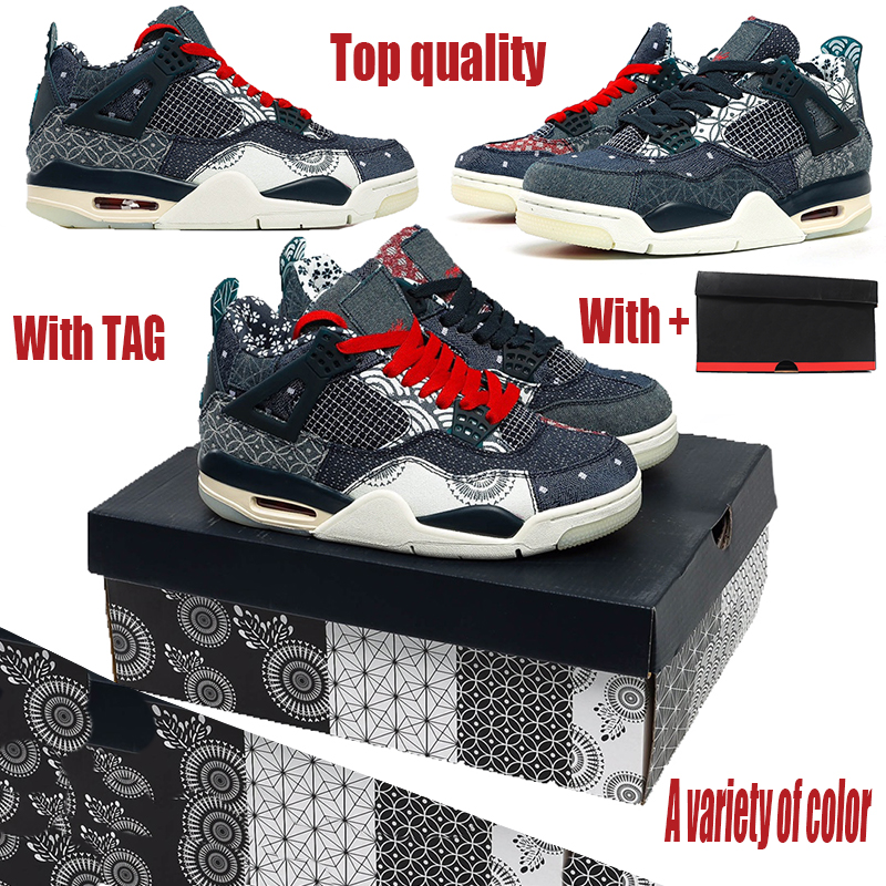 

2022 New Basketball Shoes Top quality Retro SE Sashiko 4S Paris White X Bred Sail Neon Black Cat Jumpman Noir Cactus Jack Men sports sneakers, Don't buy this