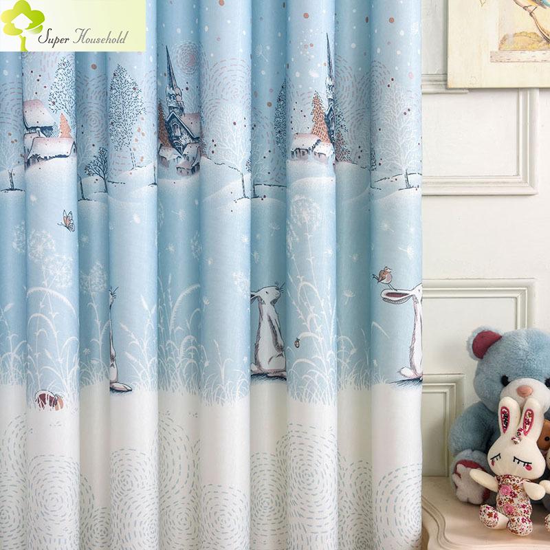 

2020 Promotion Real Cafe Hotel Office Curtains Cartoon For Children For Bedroom Tulle Window Treatments Curtain 1 Pc
