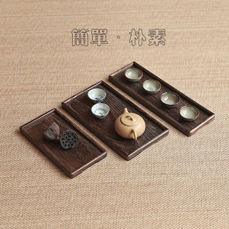 

Japanese solid wood tray rectangular snack tray fruit inventory heart home life daily