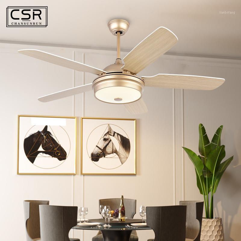 

Nordic Solid Wood Ceiling Fan Lamp Dining Room Living Room Fan Light 220V Silent Ceiling Light with Remote Control Lighting1