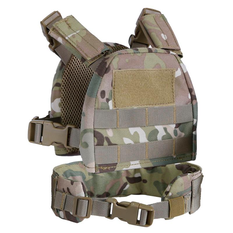 

Kids Molle Vest Children Combat Vest Molle Plate Carrier with Waist Belt Outdoor Training Tactic for Camping Hiking Fishing, Green