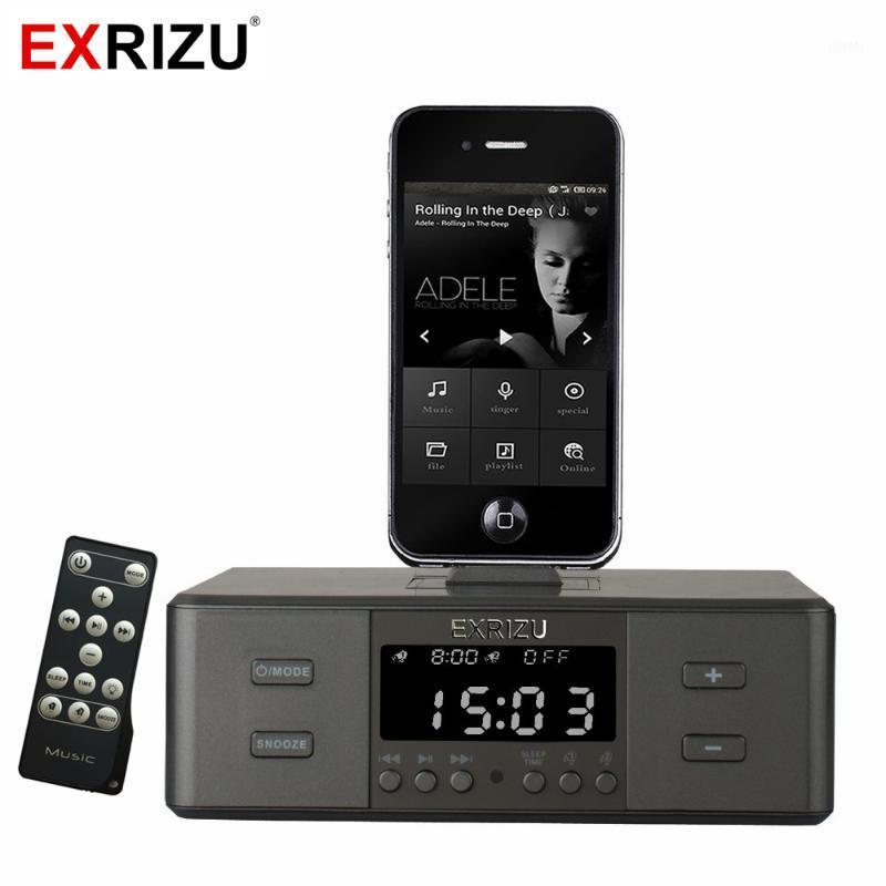 

D9 Smart Charger Dock Station NFC Bluetooth Stereo Speaker FM Radio Dual Alarm Clock Remote Control Screen for Android1