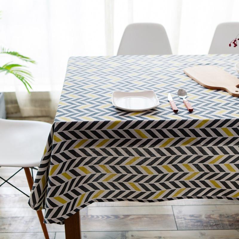 

DUNXDECO Tablecloth Table Cover Fabric Nordic Style Simple Geometric Artistic Modern Home Party Decoration