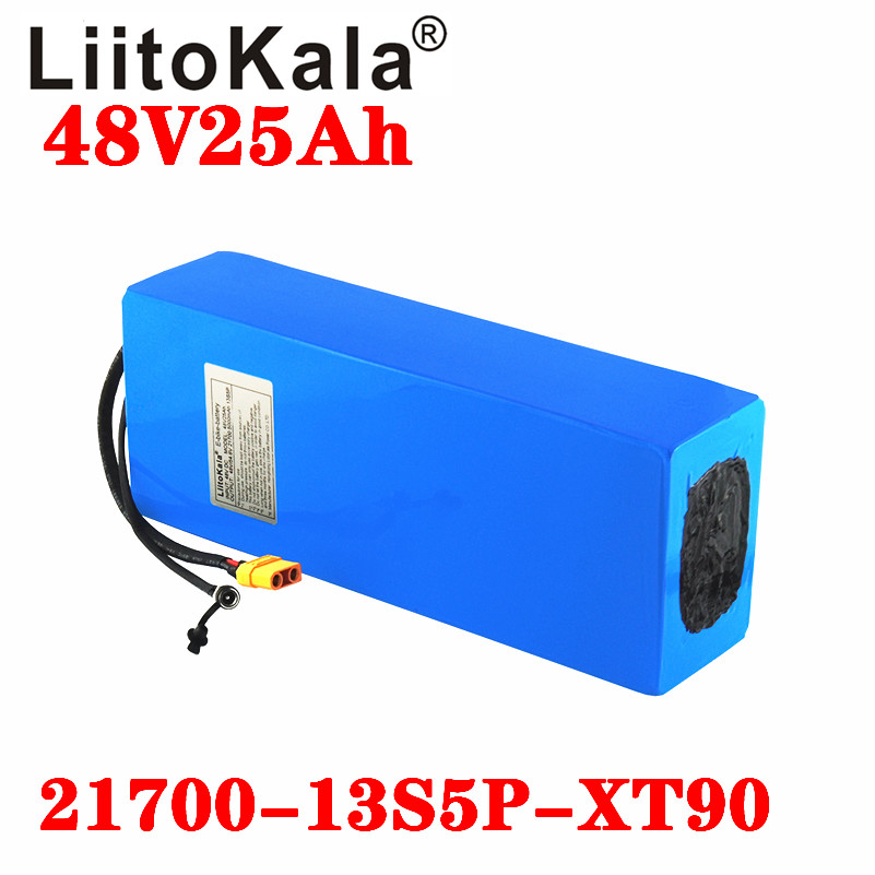 

LiitoKala 48V 25AH 1000W Blue PVC Powerful Bicycle Lithium Battery Pack Scooter Electric Wheelchair XT90 Plug