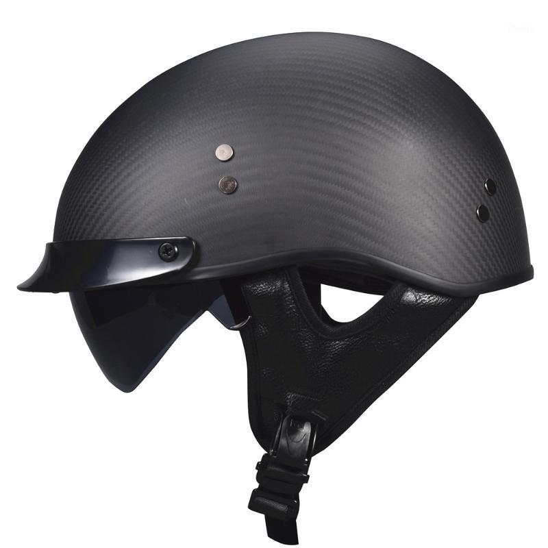 

Vcoros A200 Carbon Fiber Half Face Motocycle Helmet With Removable&Washable Pad Retro Helmet DOT Certification1