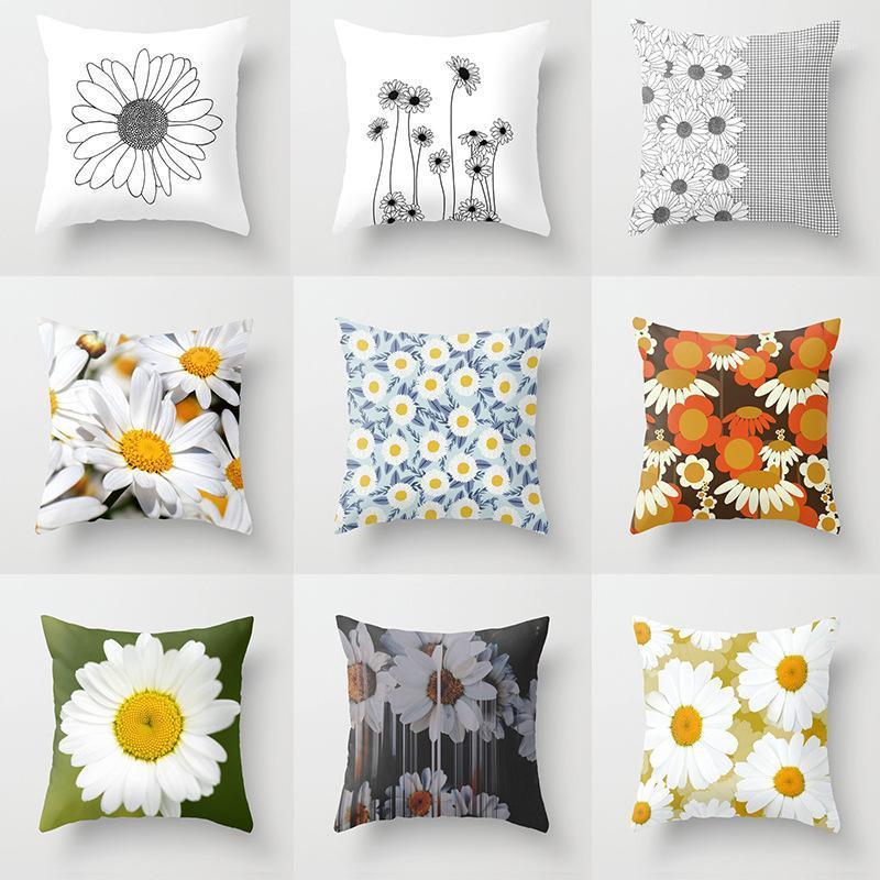 

Hipster Little Daisy Geometric Cushion Cover Modern Nordic Fashion Simple Pillows Case Livingroom Fresh Decorative Throw Pillows1, 23