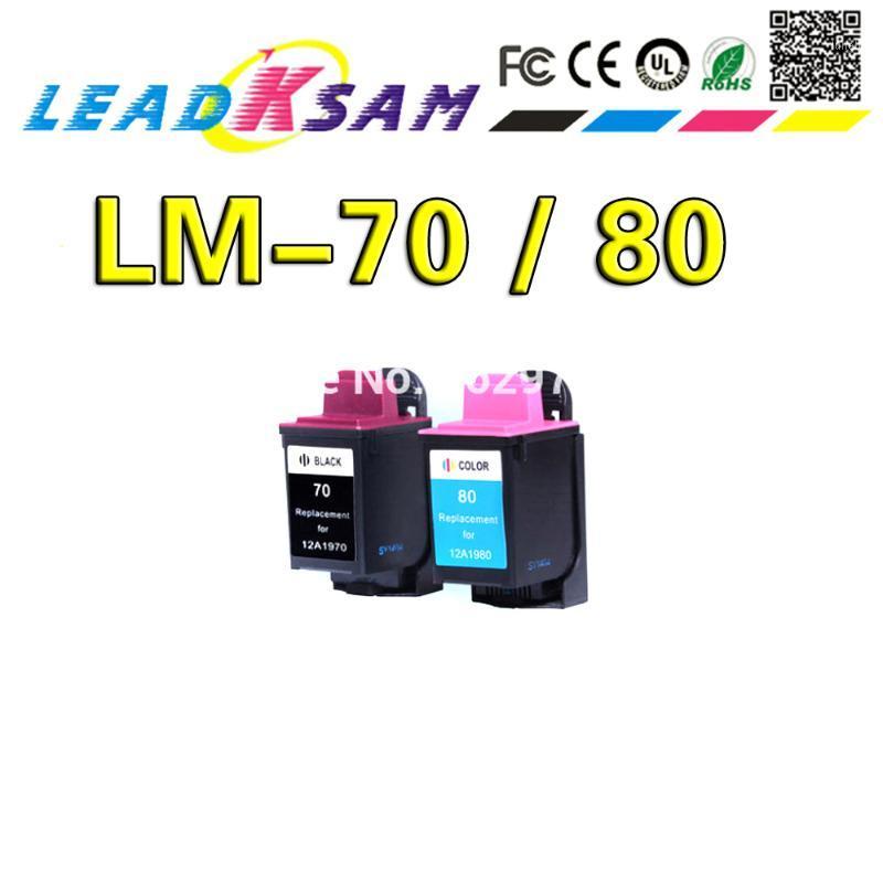 

LM70 LM80 Ink Cartridges compatible for Lexmark70 12A1970 80 12A1980 Z11 Z43 Z45 5700 7000 printer1