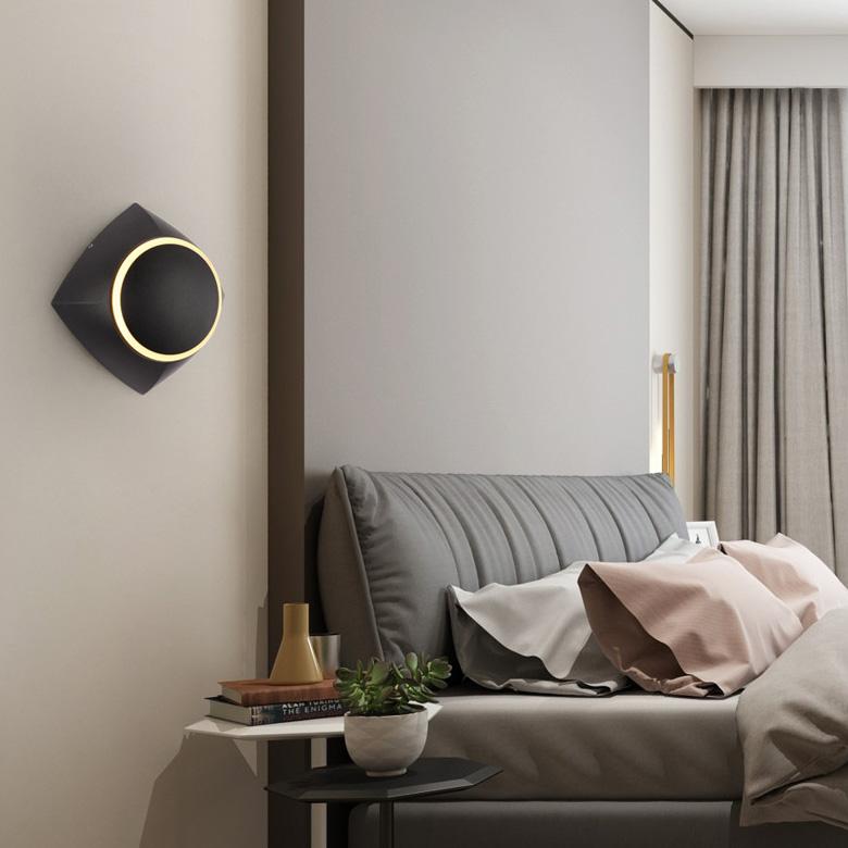 

5W LED Wall Sconces Lights Fixture Acrylic Adjustable Moon Lamp Bedside Lighting White/Black shell