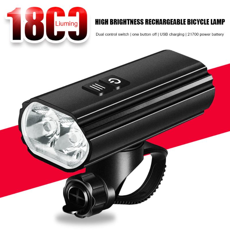 

MTB Bicycle Front Lamp Rechargeable 1800LM IPX6 Waterproof T6 LED Bike Headlight Portable Waterproof Cycling Elements