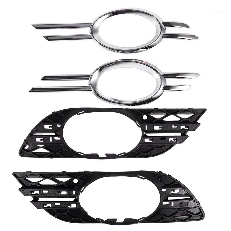 

4Pcs Front Bumper Fog Light Chrome Grill Trim Cover Left Right for - 2007 2008 2009 W211 E320 E350 E550 E631