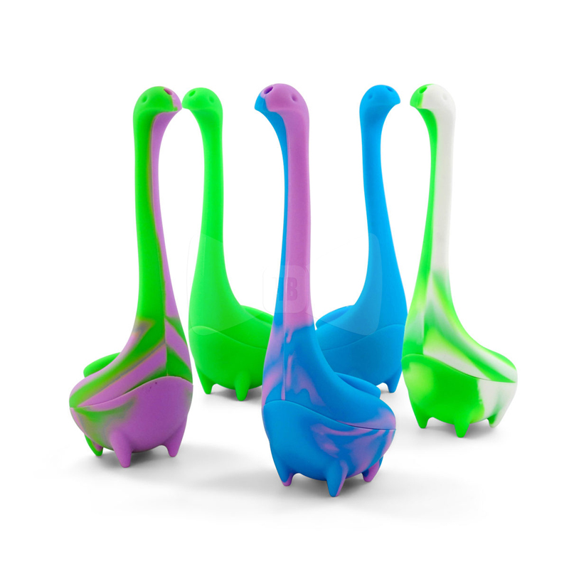 

Dinosaur style colorful 7inches Silicone portable Smoking pipes Mini Tobacco Smoke Pipe hand multicolored