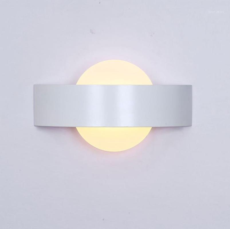 

LED Wall Lamps AC85-265V Modern Simple Bedroom Lights Indoor Dining-room Corridor Lighting Aluminum Material lamps1