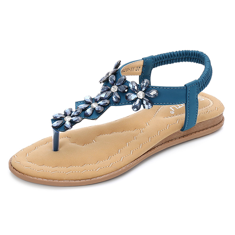 

Bohemia Women's Bodysuits Sides of Floral Female Casual Blue Beach Shoes Summer Girl Flip Flops Gladiator Fashion Large-size 3yhc, Ukraine