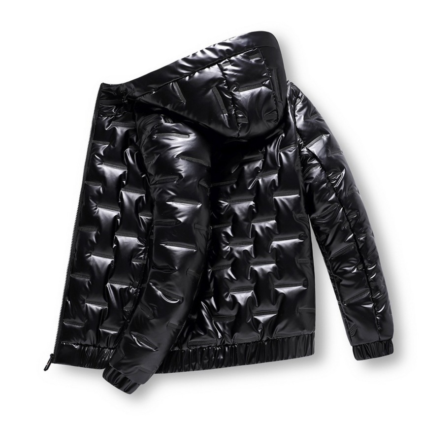 

Cotton padded et men's winter thickened bright face, Black