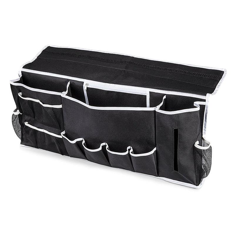 

58x30x8cm Multi-Pockets Bedside Organizer Oxford Cloth Storage Bag Dormitory Essentials with 12 Slots Non-Slip Storage Supplies