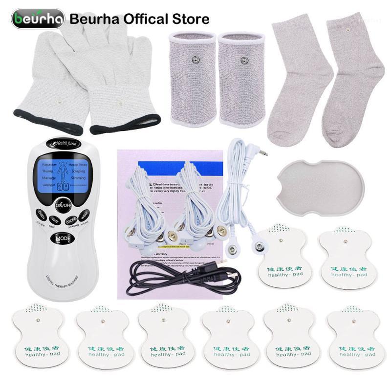 

Healthy Care Full Body Tens Acupuncture Electric Therapy Massager Meridian Physiotherapy Massager Apparatus with gloves1