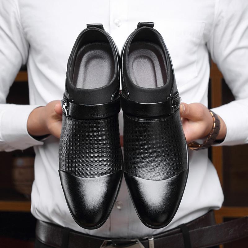 

oxford shoes for men loafers slip on men dress shoes business zapatos de hombre de vestir formal sapato social1, Black
