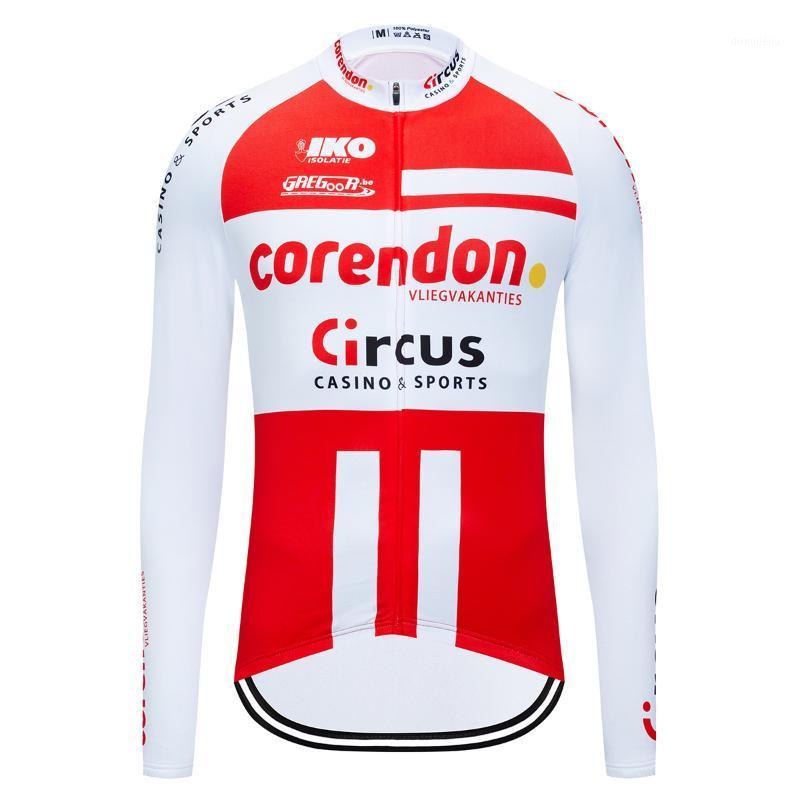 

2020 Corendon Circus Men's Long Sleeve Cycling Jerseys MTB Bicycle Tights Bicicleta Mountain Bike Clothing Summer/Autumn1, White red