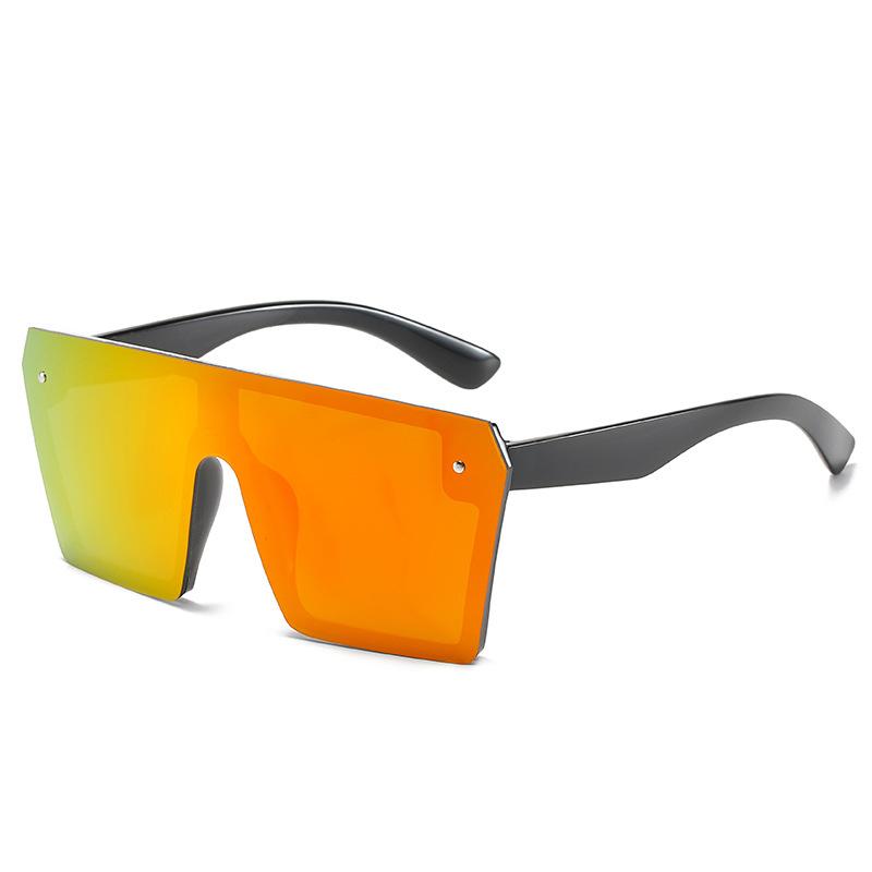 

Sunglasses 2021 Oversized Shades Black Fashion Square Big Frame Vintage Retro Sun Glasses Unisex Colorful Reflective MN2226