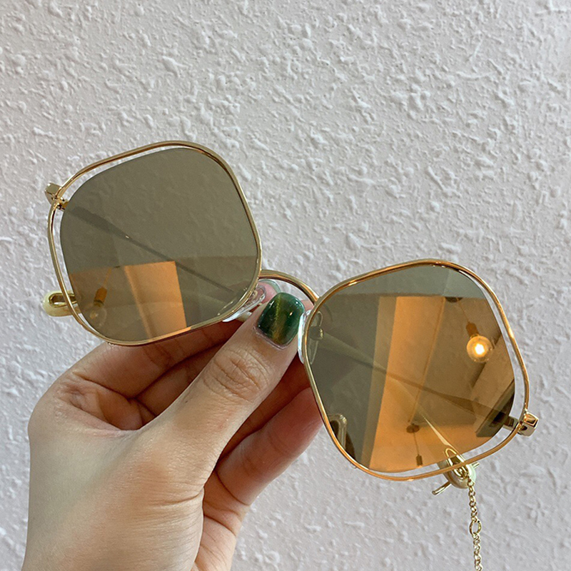 

Gradient Fashion Metal Armor glasses Designer Women's Sun Occupied Sunglasses UV400 Q295