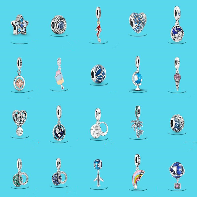 

925 Sterling Silver Charm Bead Fit Original Pandora Charms Bracelet Summer Collection Women Jewelry Gift