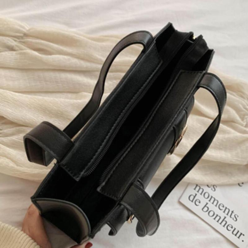 

Retro Bag Women's Messenger Bag 2021 New Fashion Large Capacity Atmosphere One Shoulder Simple Temperament Fashion Totes, Black