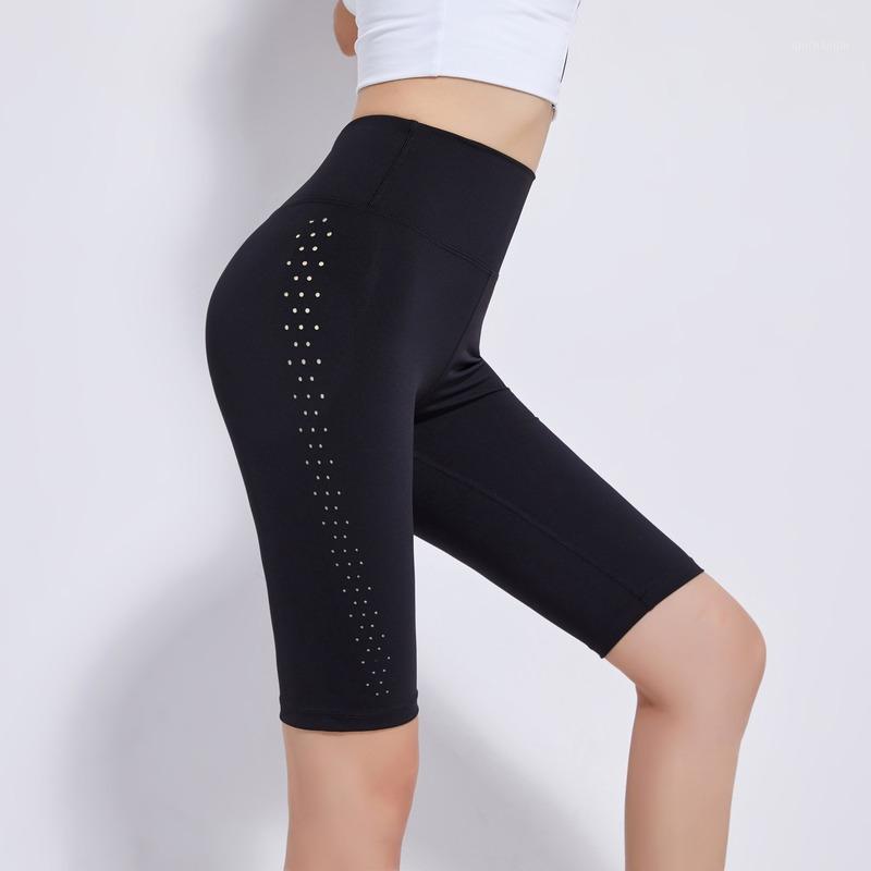 

Colorvalue Push Up Peachy Yoga Shorts High Waist High Stretch Gym Shorts Women Beauty Dot Hollow Out Breathable Sports1, Red