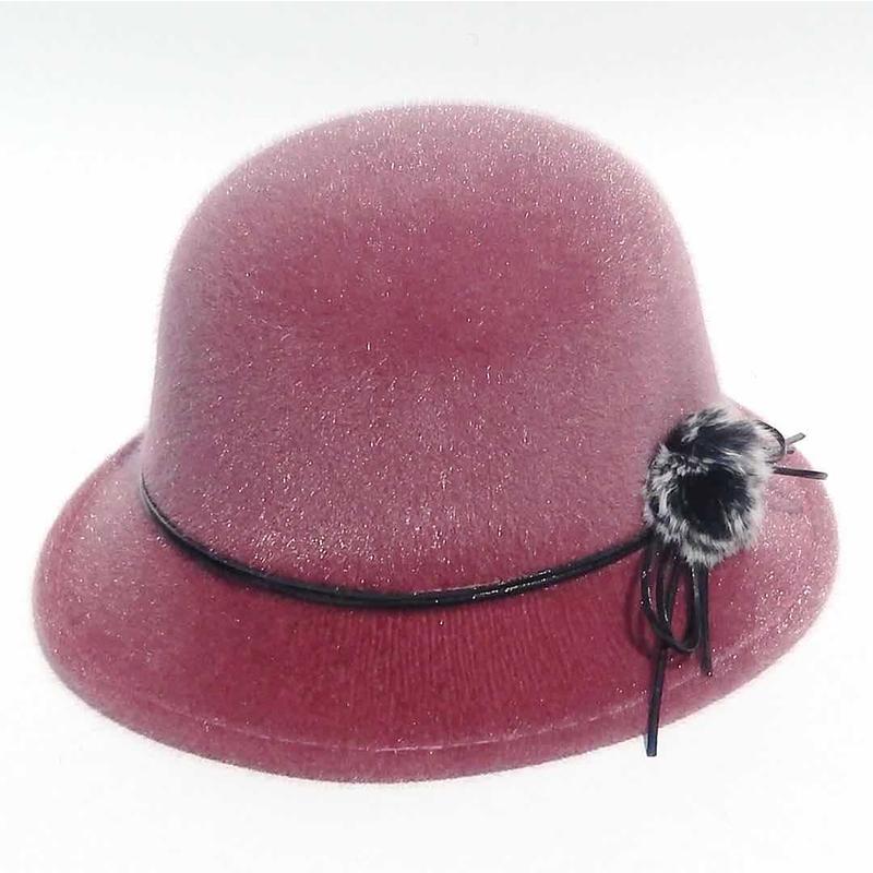 

New Fashion Faux Fur Bucket Hat Women Autumn Winter Imitation Mink Solid Hat Gorro Pescador Fur Fisherman Plush Beanies, Black