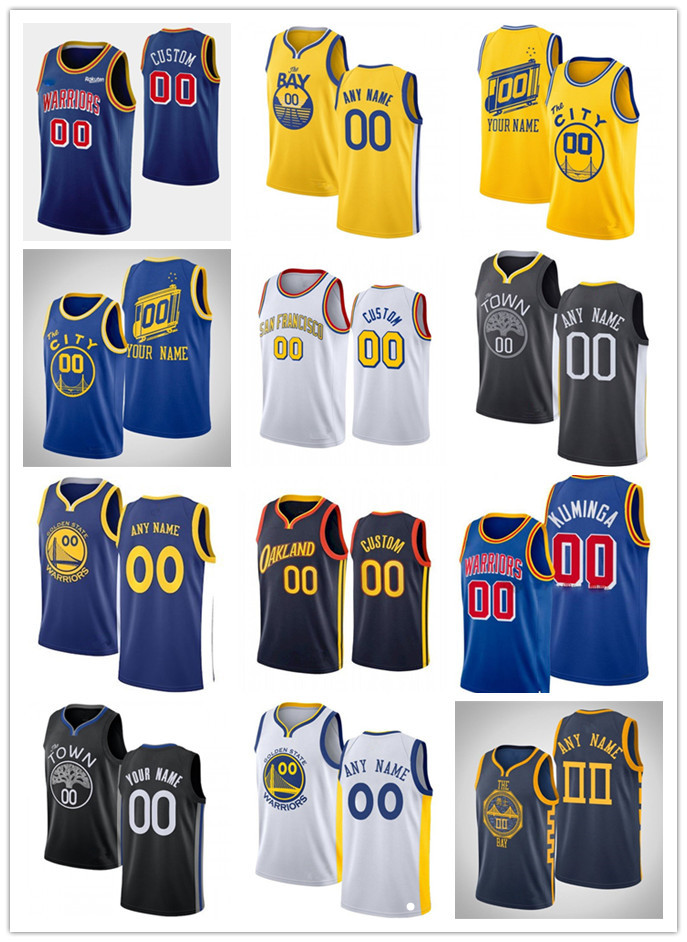 

75th Custom Men Women Golden State''Warriors''8 Nemanja Bjelica 9 Andre Iguodala 00 Jonathan Kuminga 1 Damion Lee Basketball Jerseys, Color