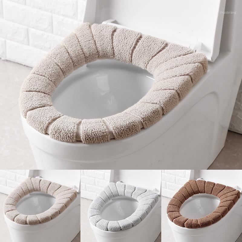 

Hot! Bathroom Toilet Seat Filling Washable Soft Warmer Mat Cover Pad Cushion Seat Cushion Suitable Winter MF1