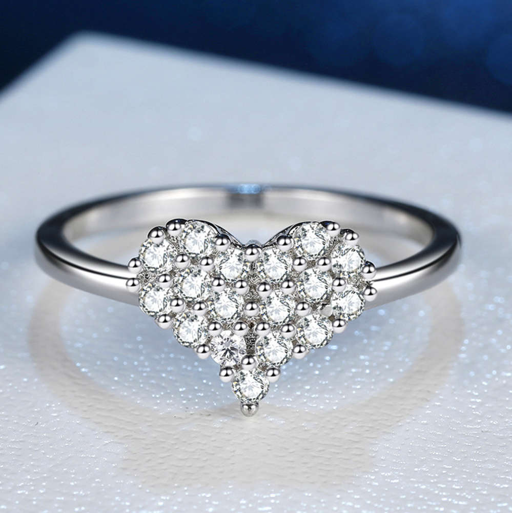 

Luxurys Designers Fashion Jz255 heart-shaped diamond wedding ring group with temperament and Mosangshi love ring