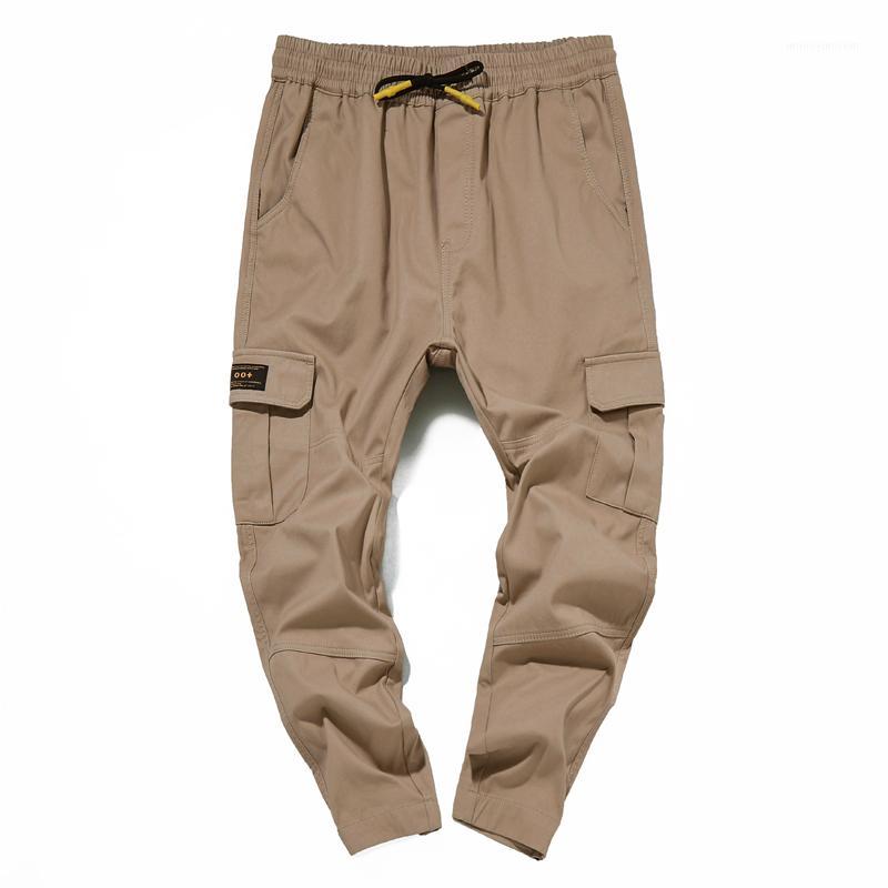 

Large size 4XL High Quality Men's Casual Loose Pants Cotton Army Multi-Pocket Cargo Pants Men Overalls Long Trousers1, Black