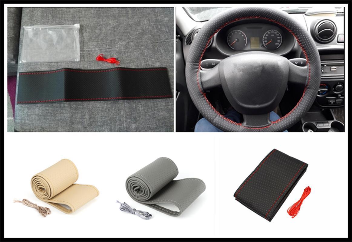 

Universal car parts hand sewing steering wheel cover 36 38 40CM for Freemont Doblo 695 FCC4 500e Viaggio Strada 500C1