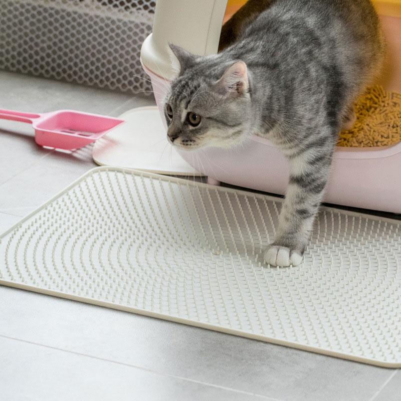

1pc High Quality Soft Silicone Cat Toilet Mat Waterproof Non-Slip Bottom Pad Kitten Litter Floor Pad Home Pet Supplies