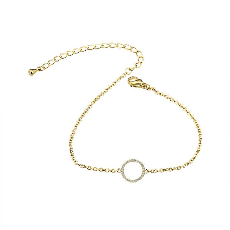 

Fashion Round Micro Cubic Zirconia Paved Gold and Silver Color Women Bracelet Jewelry Austrian Crystal Top Quality Wholesale