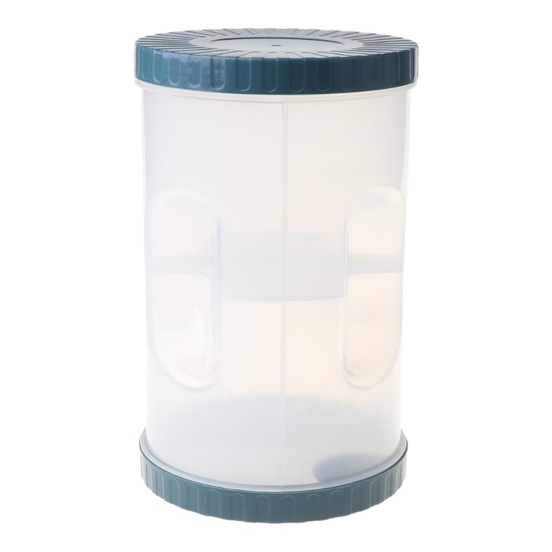 

Plastic Cereal Storage Box 4 Separate Grid Rice Flour Grain Container Seal 203F