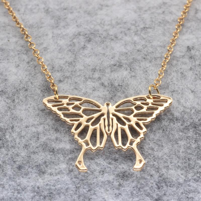 

Origami Charm Butterfly Necklace Women Copper Jewelry Birthday Gift For Friend Accept Drop Shipping YP6405