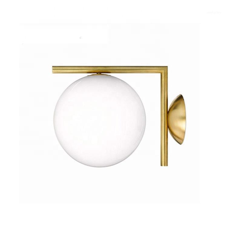 

Modern Decoration Opal Glass Ball Indoor Wall Lamp Wandlamp Light Fixtures Bathroom Light Deco Maison industrial decor1