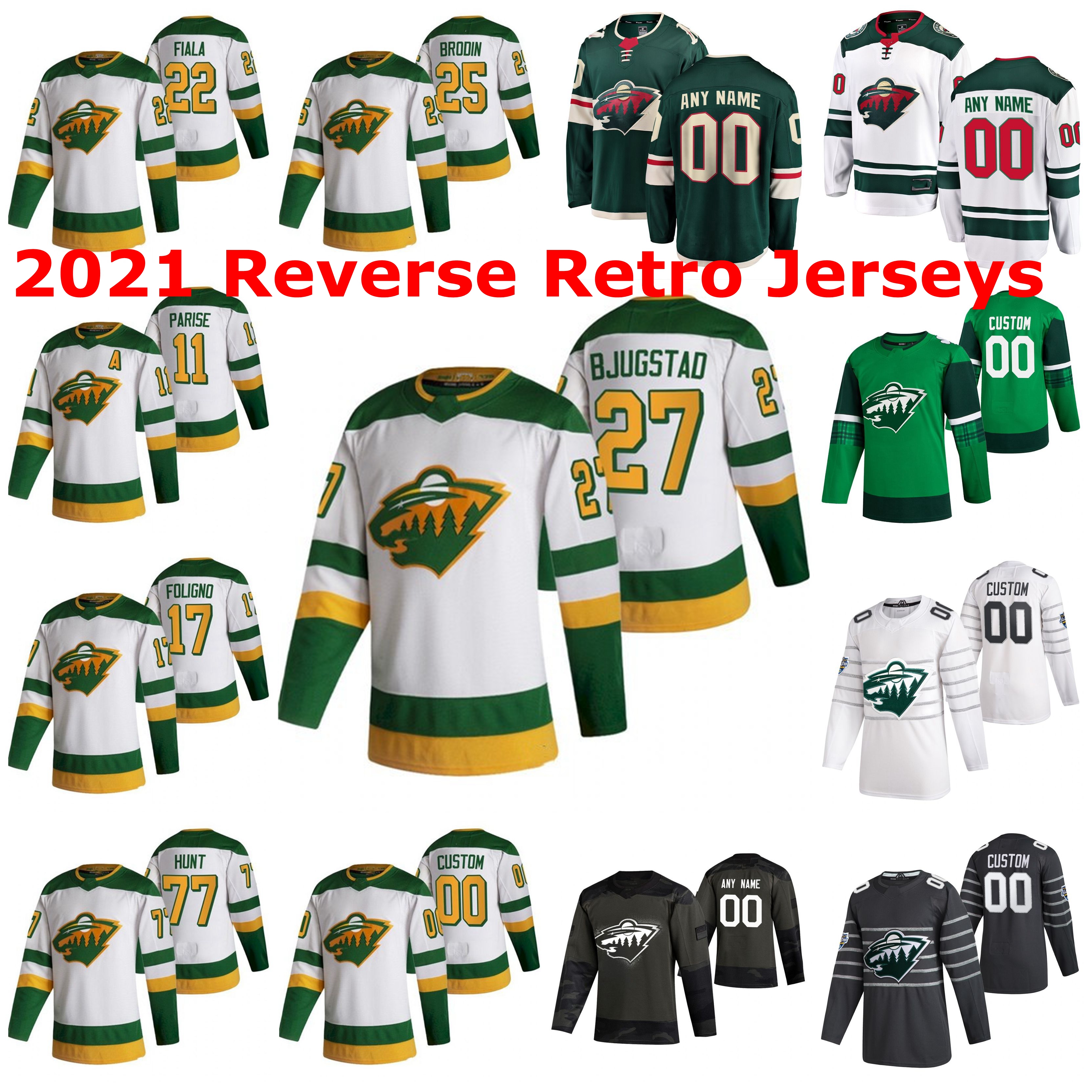 

Minnesota Wild 2021 Reverse Retro Jerseys 97 Kirill Kaprizov Jersey 18 Greenway 38 Ryan Hartman 19 Luke Kunin 26 Gerald Mayhew Custom Stitch, Mens 2021 reverse retro