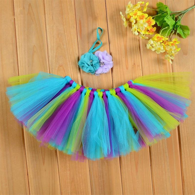 

Newborn Photography Props Lovely Infant Costume Outfit Princess Tutu Skirt Matching Flower Headband Baby Photo Props Accessories, 18