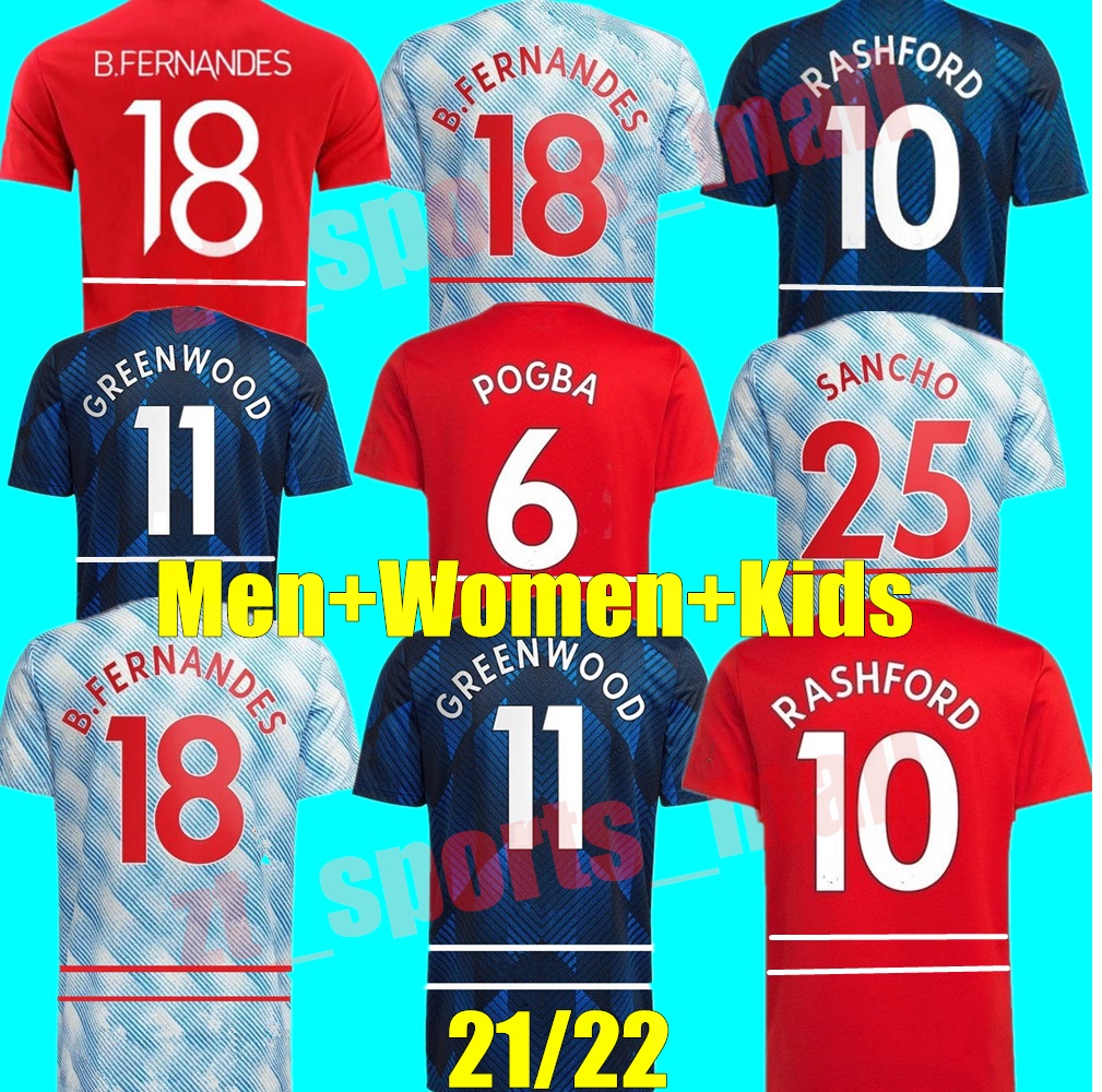 

NEW Top Man 2021 2022 soccer jersey SANCHO POGBA CAVANI MARTIAL UTd VAN DE BEEK B. FERNANDES RASHFORD LINGARD football shirt 21 22 Adult Women men kids kit youth, Adult gk