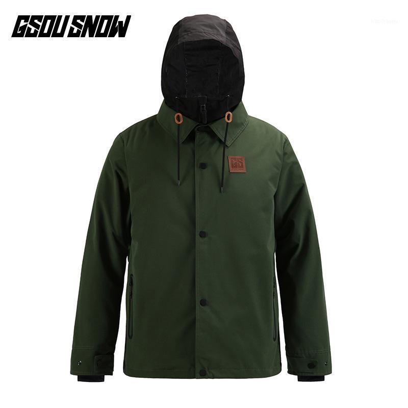 

Gsousnow Winter New Ski Clothes Men' Single Double Board Waterproof Windproof Thickening Warm Snow Clothing1, White