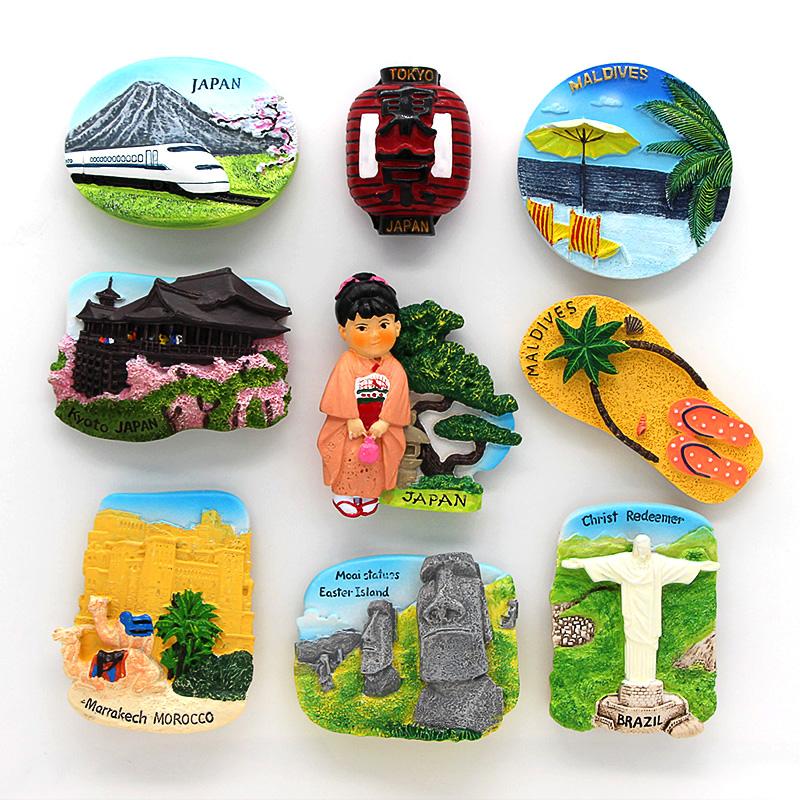 

Japan Tourism refrigerator fridge magnets paste souvenirs Tokyo Shinkansen Chile Brazil Morocco souvenirs room decoration Gifts