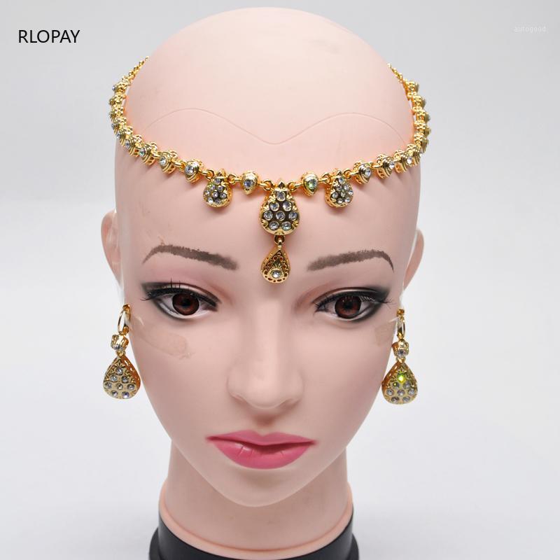 

Hair Clips & Barrettes Selling Head Piece Women Vintage Jewelry With Earring Moroccan Bridal Headpiece Girl's Jewelry1