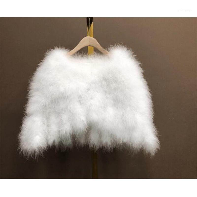 

Real Ostrich Feather Cape for Women Winter Warm Wedding Fur Cape Luxurious Boleros Bride White Ivory Shrug Bridal Party Shawl S71