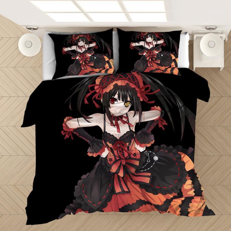 

Anime DATE A LIVE 3D Printed Bedding Set Duvet Covers Pillowcases Comforter Bedding Set Bedclothes Bed Linen1