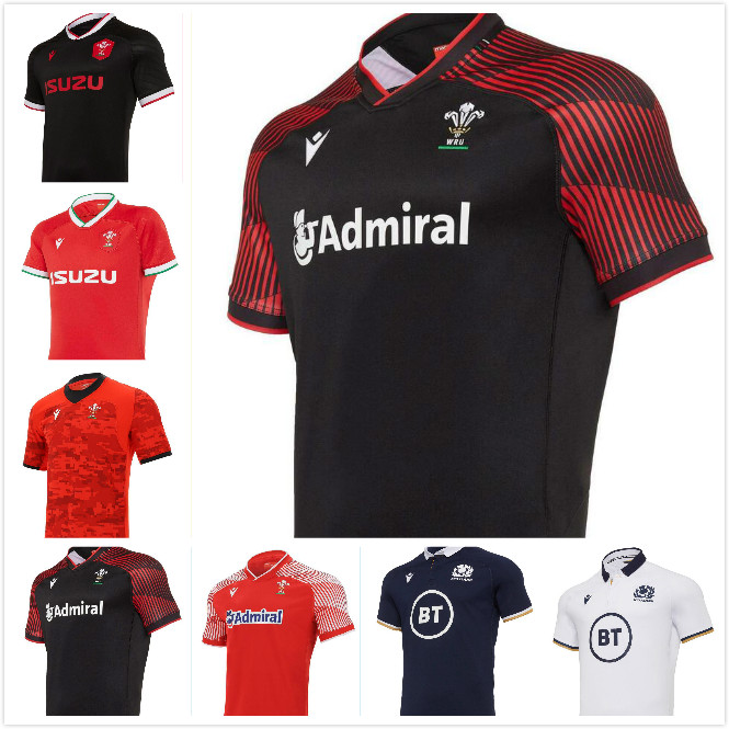 

Best Quality 2020/21 Wales Scotland Home away rugby jerseys 19 20 21 National Rugby League World Cup Wales Scottish rugby shirt size :S-5XL, Black;gray